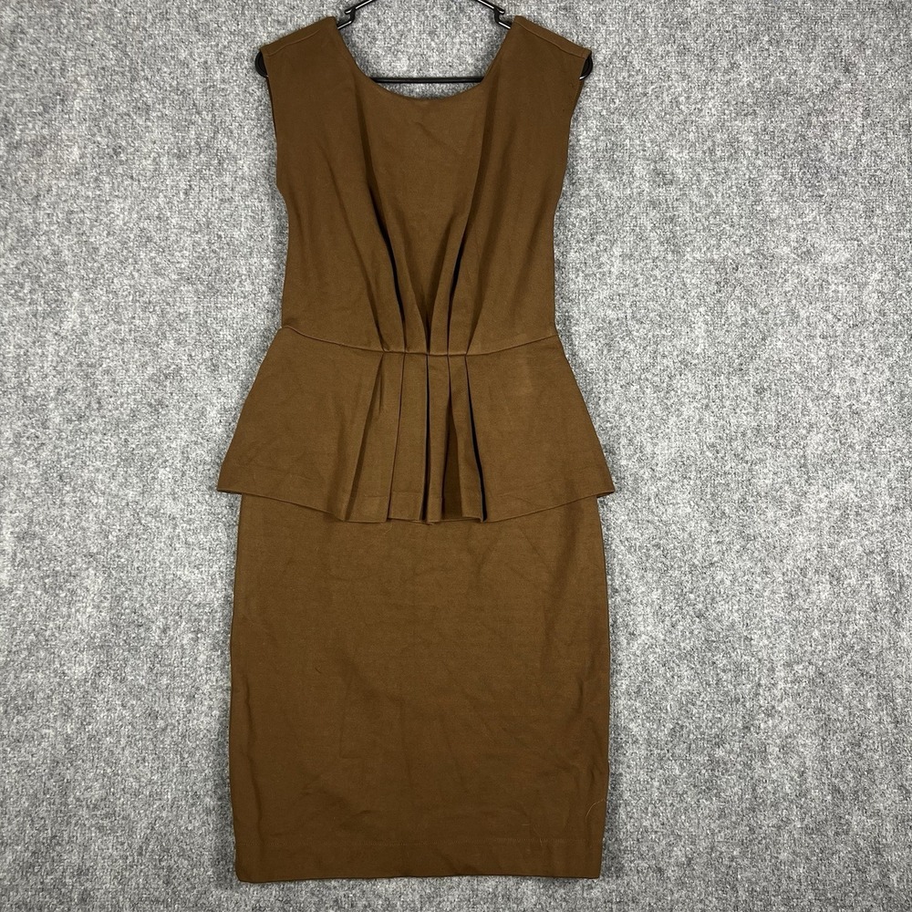 Taylor Brown Peplum Sheath Dress Womens Size‎ 2 Career Office Cocktail Midi